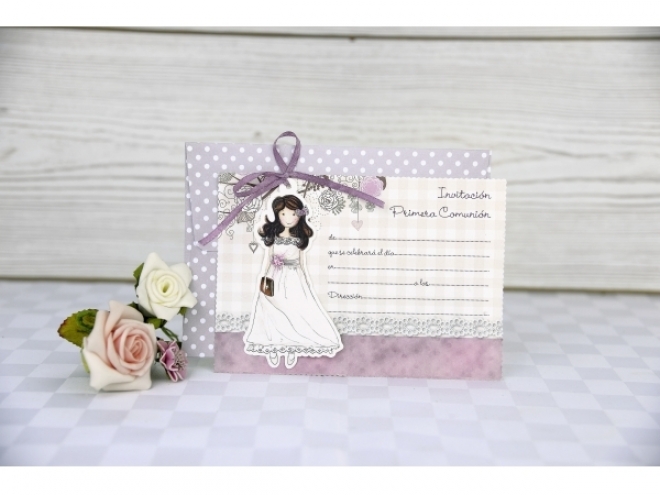 Faire part baptême fille 208001