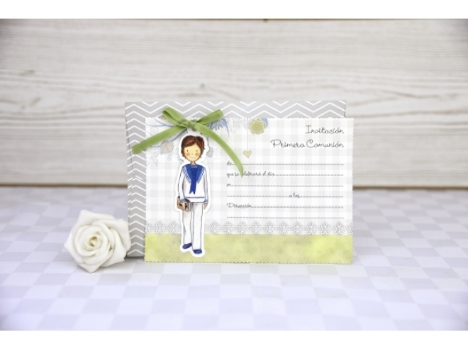 Faire part baptême garçon  208011