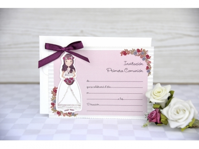 Faire part baptême fille 208021