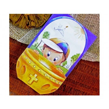 Faire part baptême garçon 20601