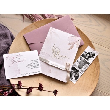 Faire Part Mariage 115410 '' La vie en rose ''