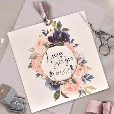 faire part motifs floraux 39804