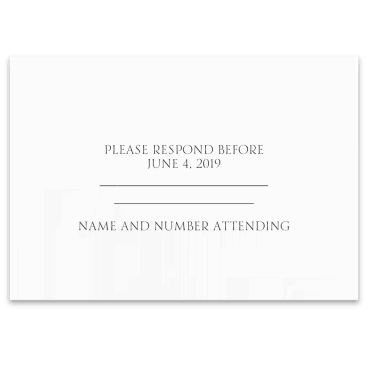 Tarjeta a juego con la invitación