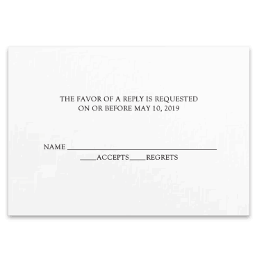 Tarjeta a juego con la invitación