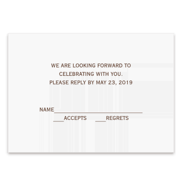 Tarjeta a juego con la invitación