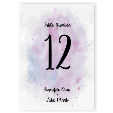 Número de mesa a juego con la invitación