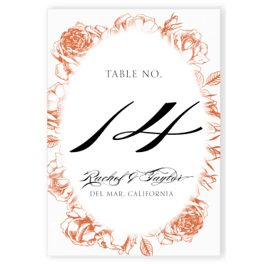  Número de mesa a juego con la invitación