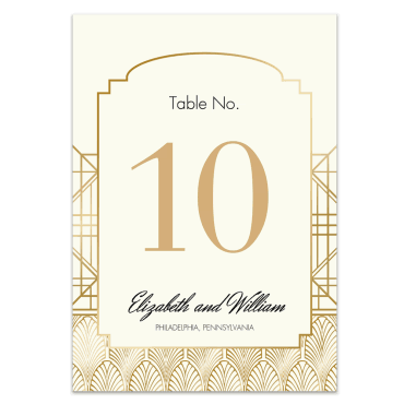 Número de mesa a juego con la invitación