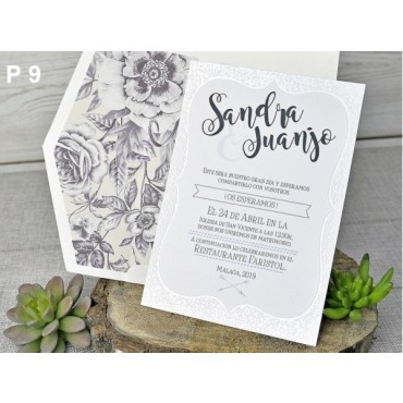 Tarjeta a juego con la invitación