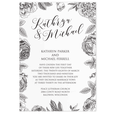 Tarjeta a juego con la invitación