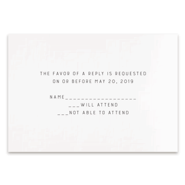 Tarjeta a juego con la invitación