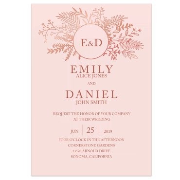 Tarjeta a juego con la invitación