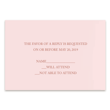 Tarjeta a juego con la invitación