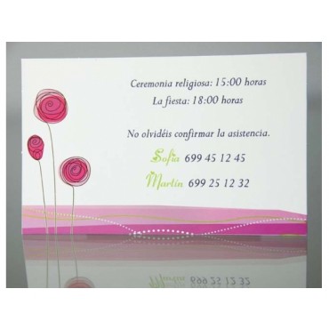 Carte invitation mariage 44905