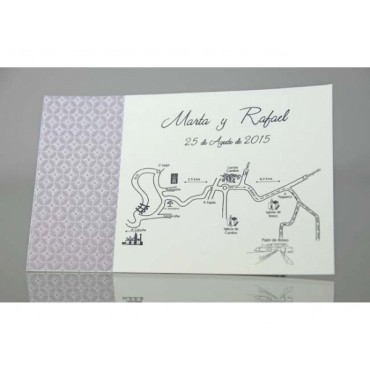 Carte invitation mariage 44930