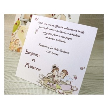 Carte invitation mariage 43509